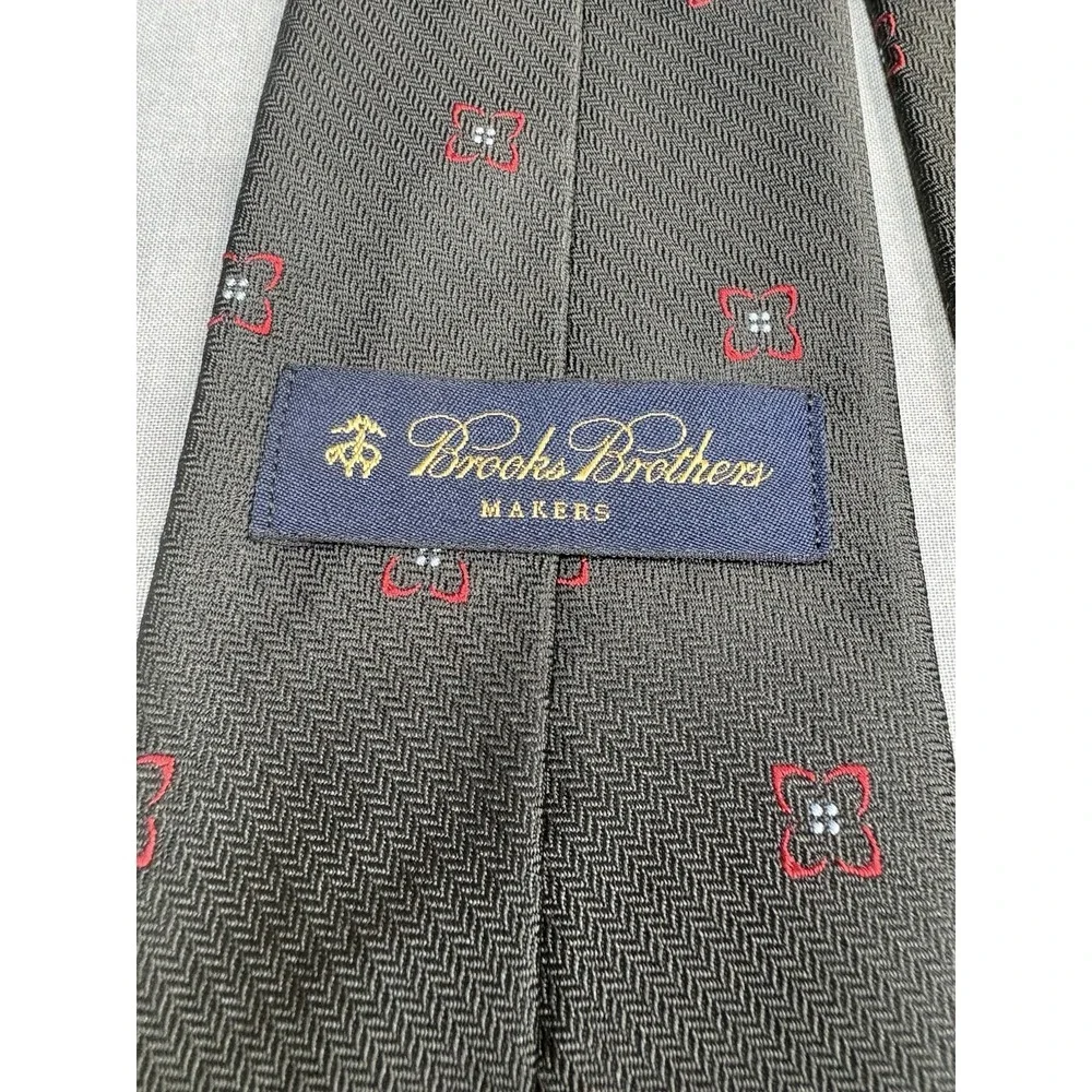 Lot 2 Brooks Brothers Makers Silk Ties USA Geometric Blue Black 3.5